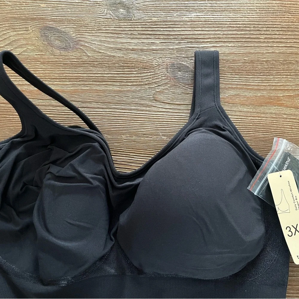True kind Daily Comfort Wirefree Shaper Bra - Black- Size 3xl- NWT
